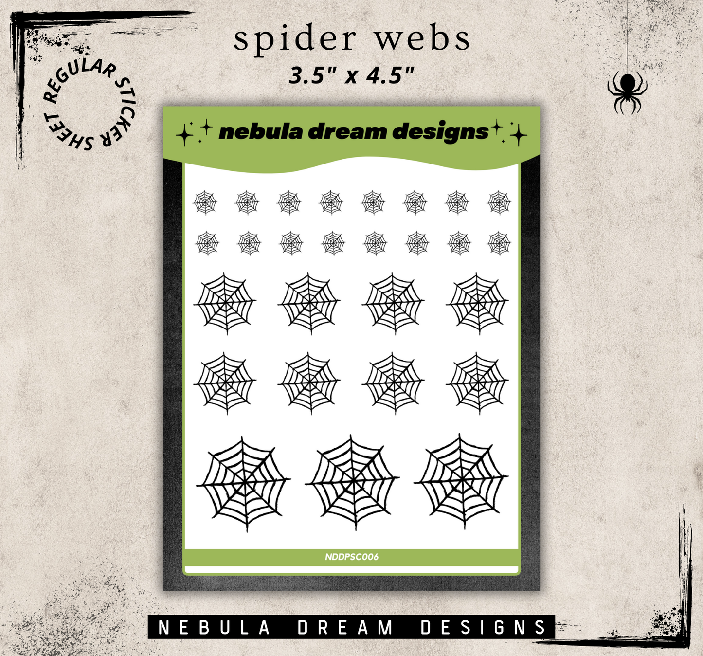 ✦NEW✦ Spider Web Sticker Sheets