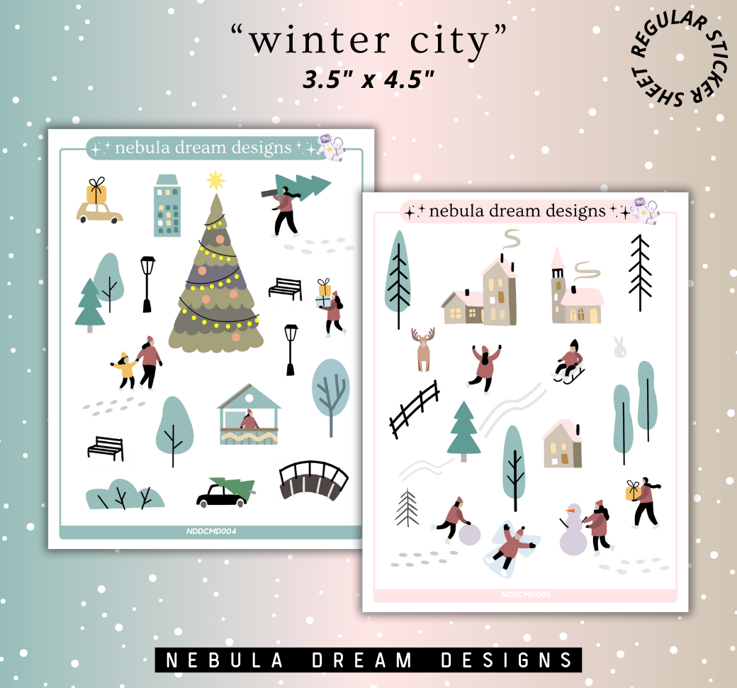 ✦NEW✦ "Winter City" Sticker Sheets