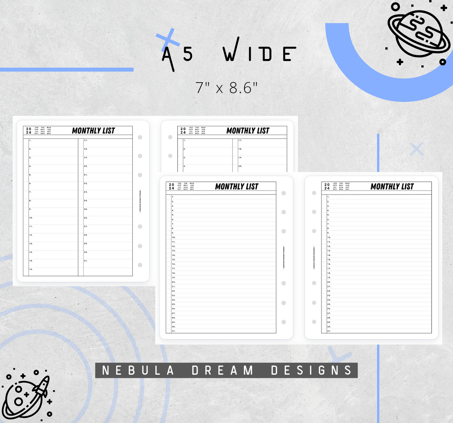 Nylo Inserts - Monthly List