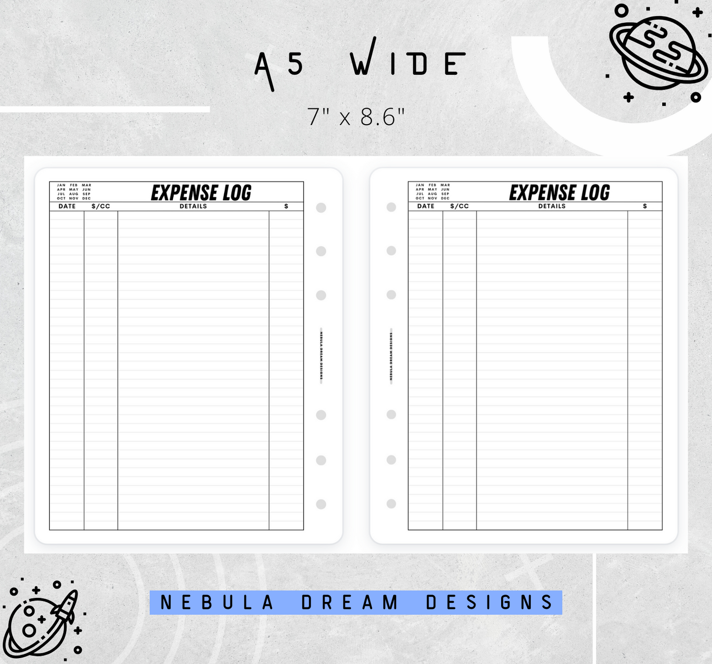 Nylo Inserts - Expense Log