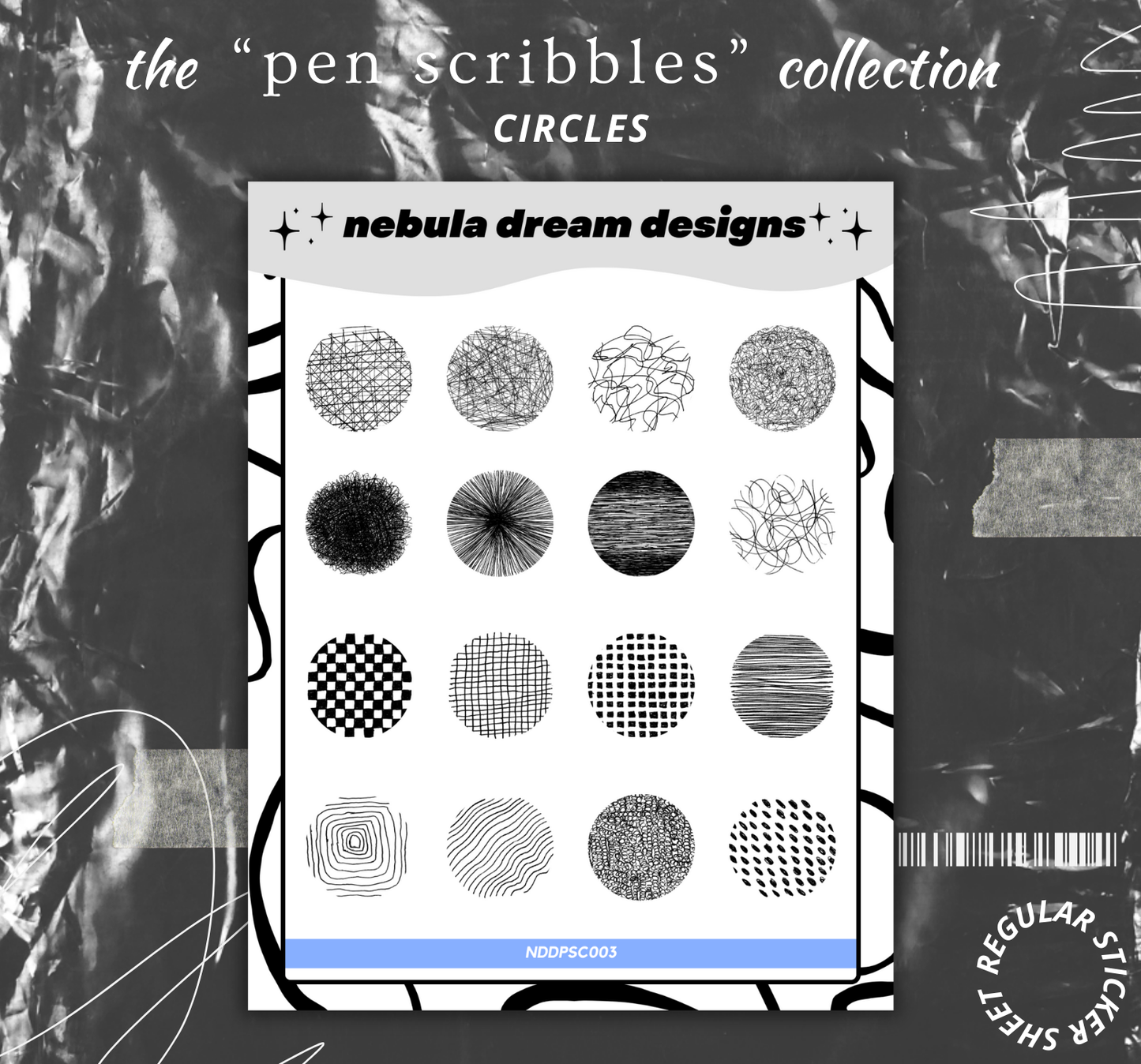 ✦NEW✦ Pen Scribbles Sticker Sheets