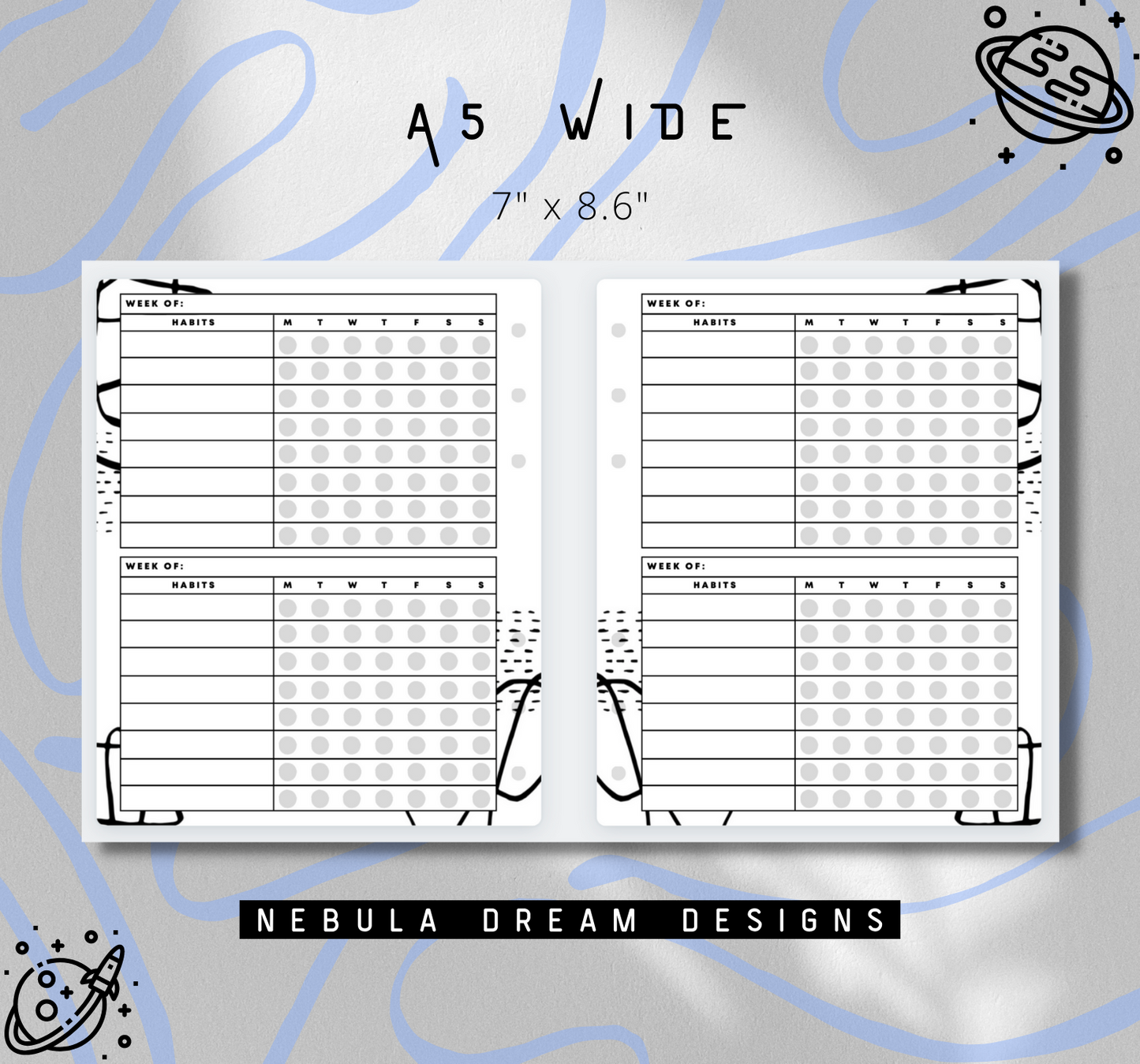 Lecia Inserts - Habit Tracker: 2WO1P