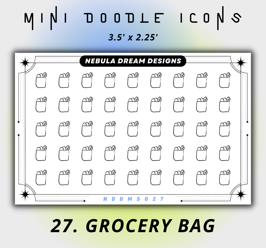 Mini Doodle Icon Stickers - 1st Batch