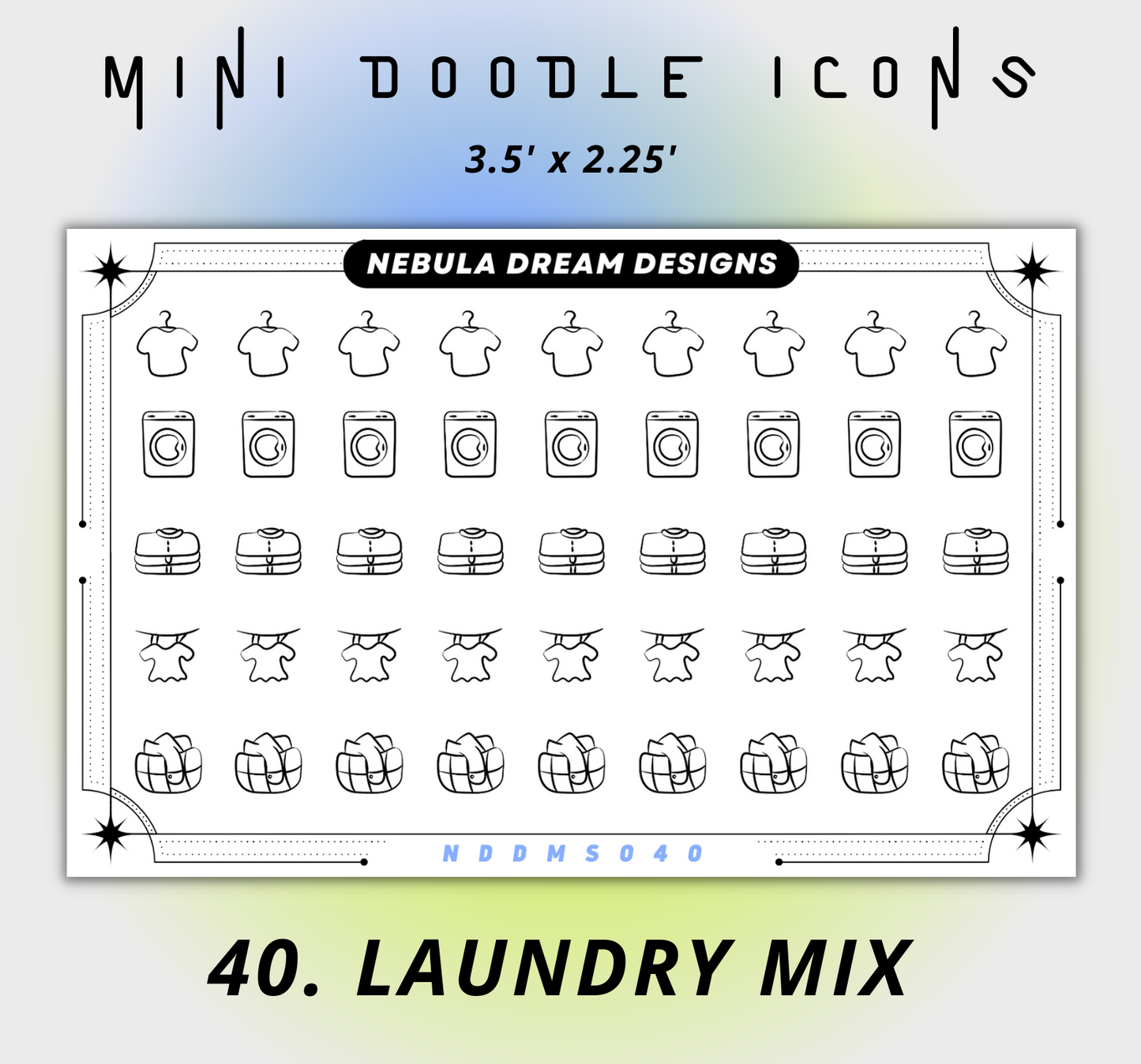 Mini Doodle Icon Stickers - 2nd Batch