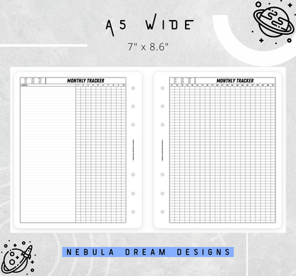 Nylo Inserts - Monthly Tracker