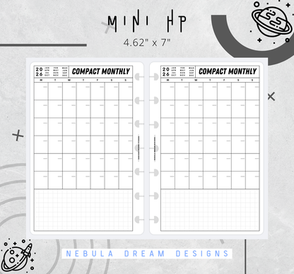 Nylo Inserts - Compact Monthly w/ Small Grid