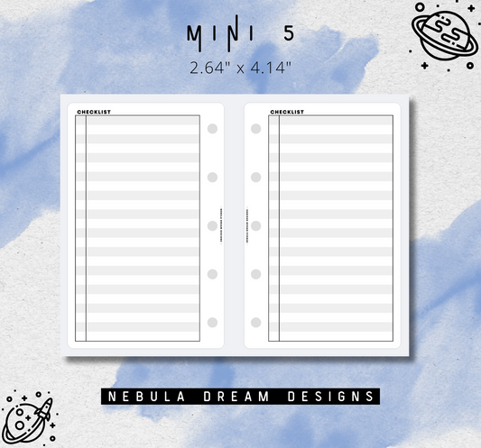 ✦NEW✦ Minimal Inserts - Checklist