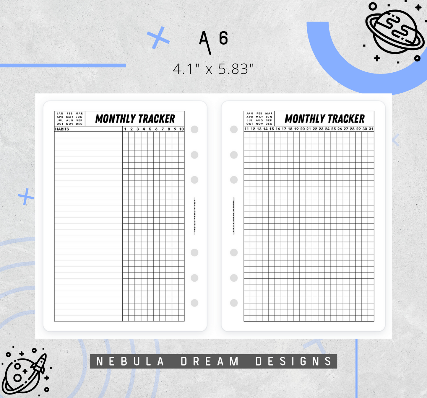 Nylo Inserts - Monthly Tracker