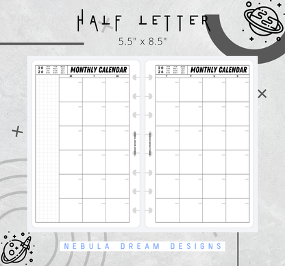 Nylo Inserts - Monthly Calendar