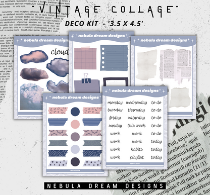 Vintage Collage Kit - CLOUDS