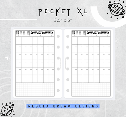 Nylo Inserts - Compact Monthly w/ Small Grid