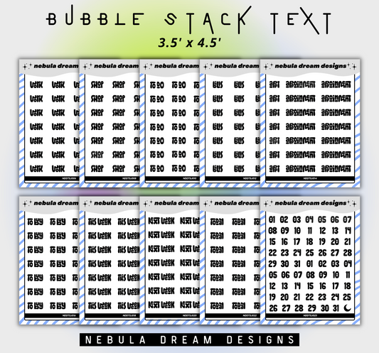 ✦NEW✦ Bubble Stack Text Stickers