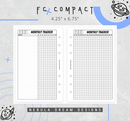 Nylo Inserts - Monthly Tracker