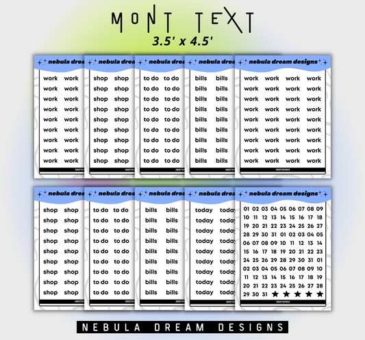 Mont Text Stickers