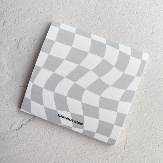 "Wavy Checkered" Sticky Notes (LIMITED STOCK)